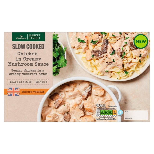 Morrisons Slow Cooked Chicken In Creamy Mushroom Sauce  500g