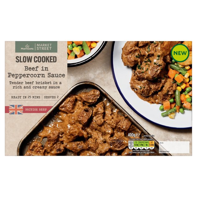 Morrisons Street Slow Cooked Beef Brisket In A Peppercorn Sauce  400g