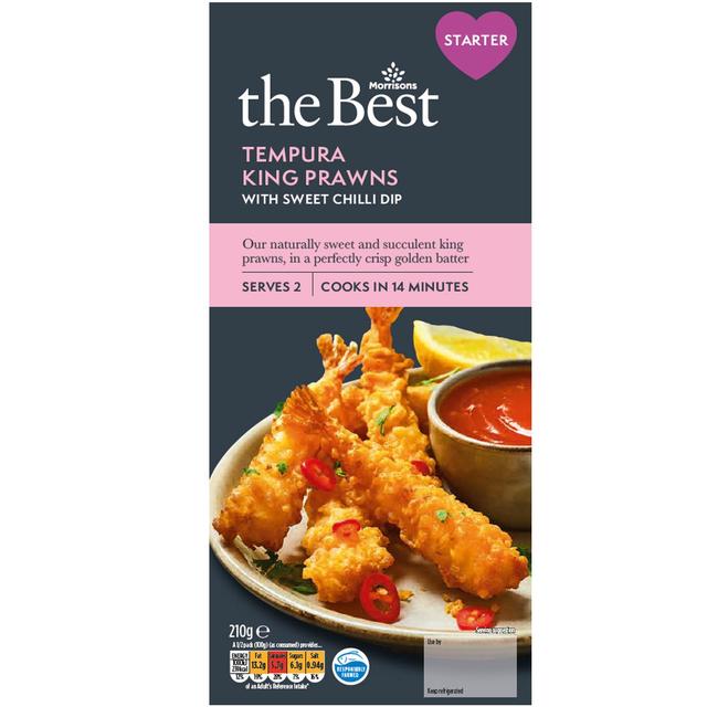 Morrisons The Best Tempura King Prawns Sweet Chilli Dip 210g