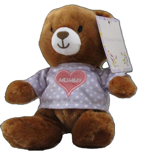 Morrisons Mother's Day Small Bear In T Shirt Plush 