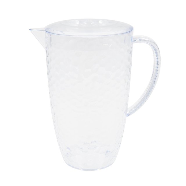 Nutmeg Home  Textured Clear Jug With Lid 