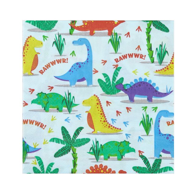 Nutmeg Dinosaur Napkin 20 per pack