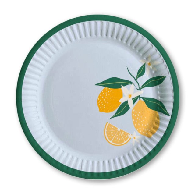 Nutmeg Home Lemon Plates 10 per pack