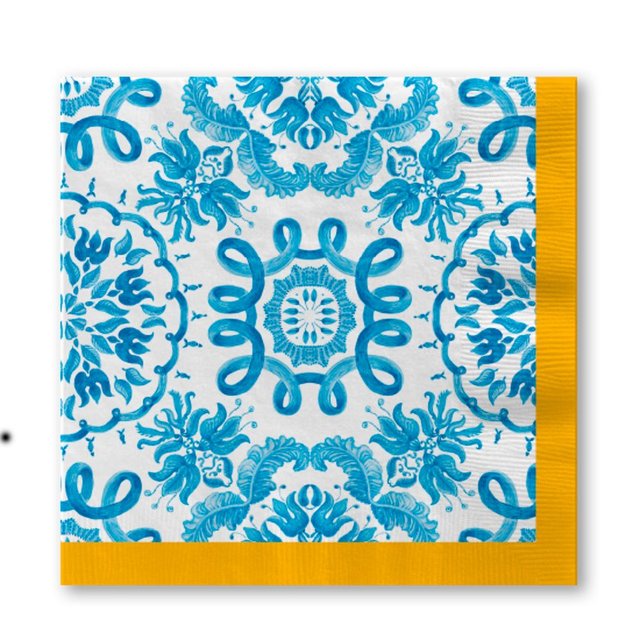 Nutmeg Home Blue Tile Napkins 20 per pack