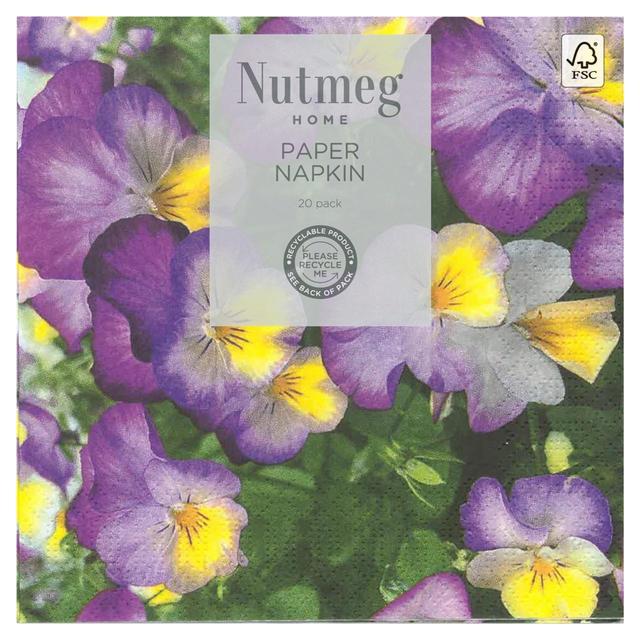 Nutmeg Home Photo Floral Napkins 20 per pack