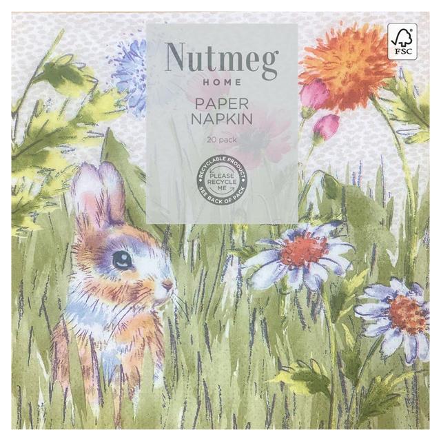 Nutmeg Home Bunny Napkins 20 per pack