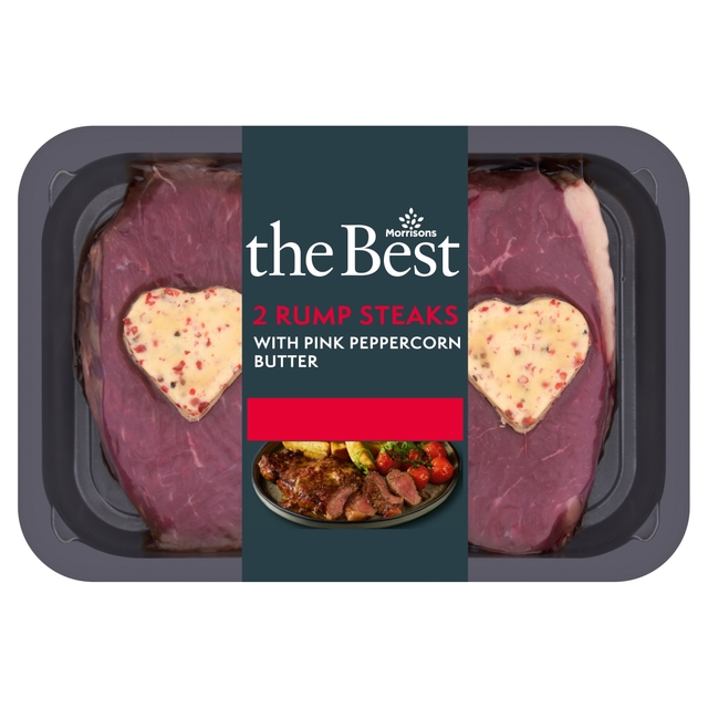 Morrisons The Best Rump Steak With Peppercorn Butter 400g