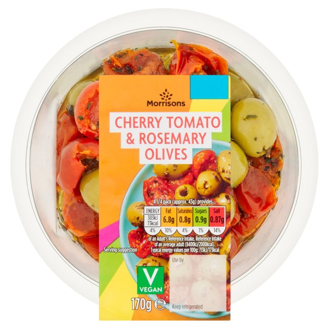 Morrisons Rosemary Olives With Tomato 170g