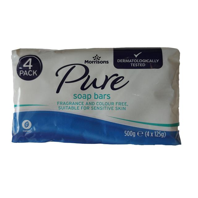 Morrisons Pure Soap Bars  4 x 125g