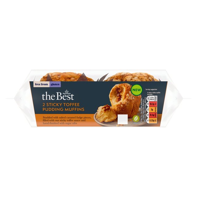 Morrisons The Best Free From Sticky Toffee Muffins  200g