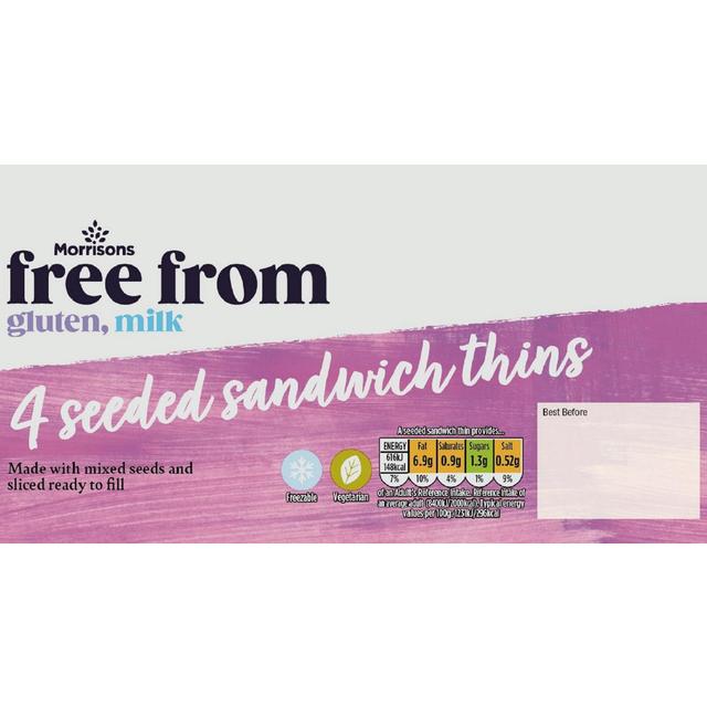 Morrisons Free From Seeded Sandwich Thins  200g