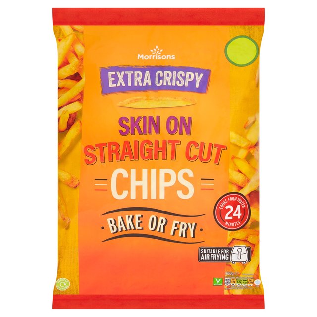 Morrisons Extra Crispy Skin On Straight Cut Chips  900g