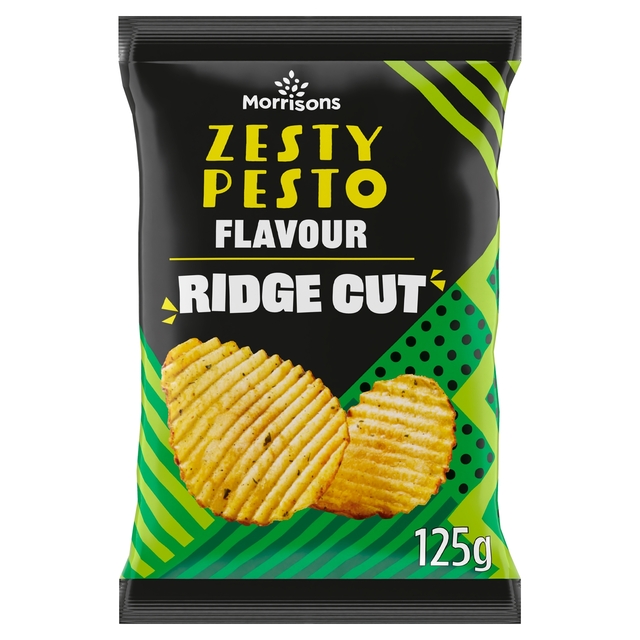 Morrisons Zesty Pesto Flavour Ridge Cut Crisps  125g