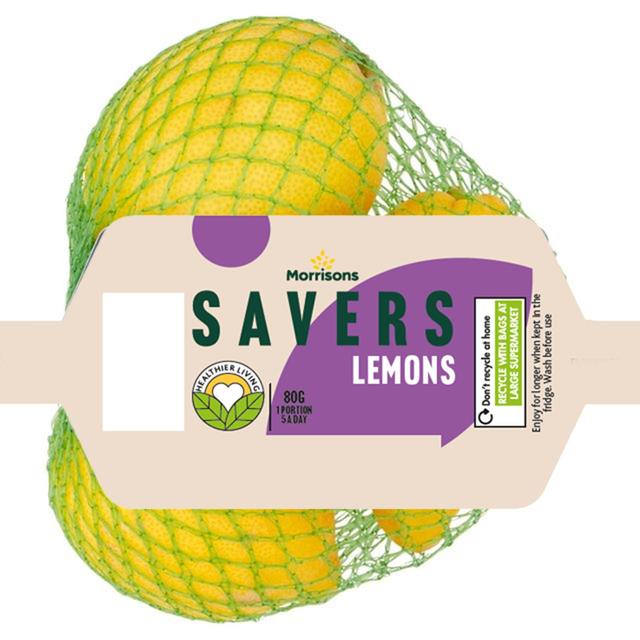 Morrisons Savers Lemons 4 per pack