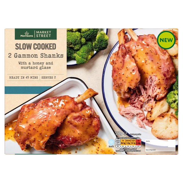 Morrisons Slow Cooked Gammon Shanks With A Honey Mustard  550g