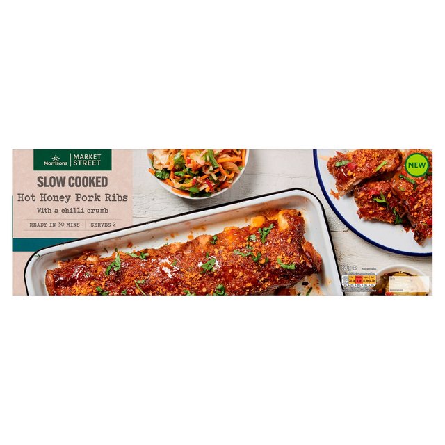 Morrisons Slow Cooked Hot Honey Pork Ribs  510g