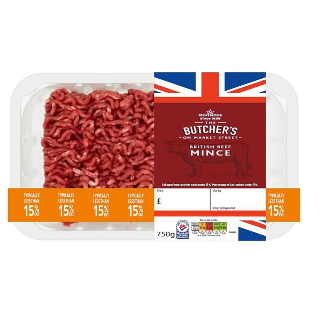 Morrisons British 15% Fat Beef Mince  750g