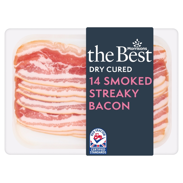 Morrisons The Best Dry Cured Smoked Streaky Bacon 220g