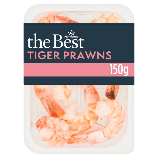 Morrisons The Best Tiger Prawns Tail On  150g