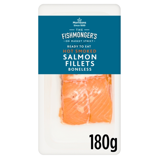 Morrisons Market Street 2 Hot Smoked Salmon Fillets  180g