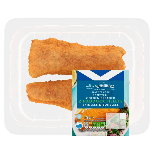 Morrisons Market St Golden Breaded Haddock Fillets 290g