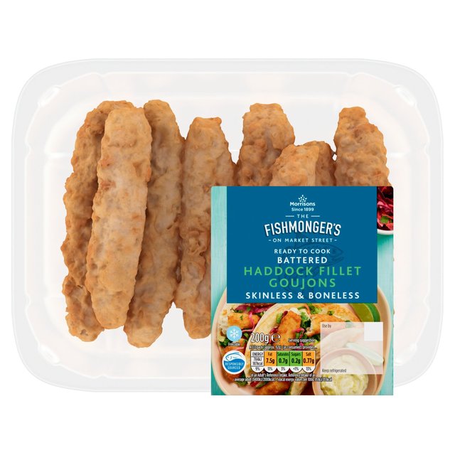 Morrisons Market Street Battered Haddock Fillet Goujons 200g