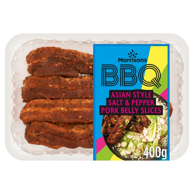 Morrisons BBQ Asian Style Salt & Pepper Pork Belly Slices 400g