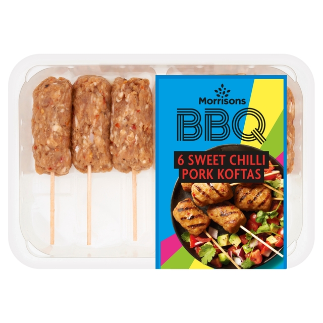 Morrisons BBQ 6 Sweet Chilli Pork Koftas 340g - HelloSupermarket