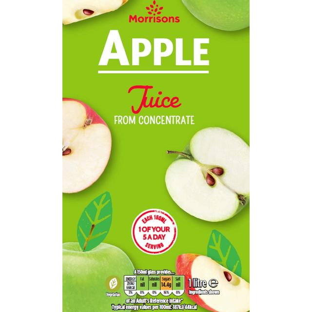 Morrisons Apple Juice From Concentrate  4 x 1L