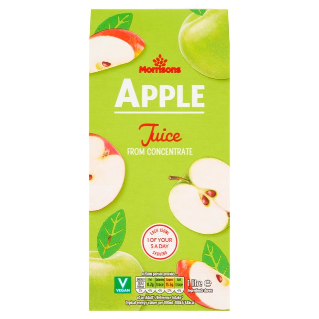 Morrisons Apple Juice From Concentrate    1L