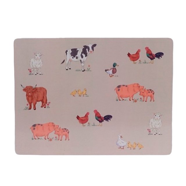 Nutmeg Home Farmyard Animal Placemats 4 per pack