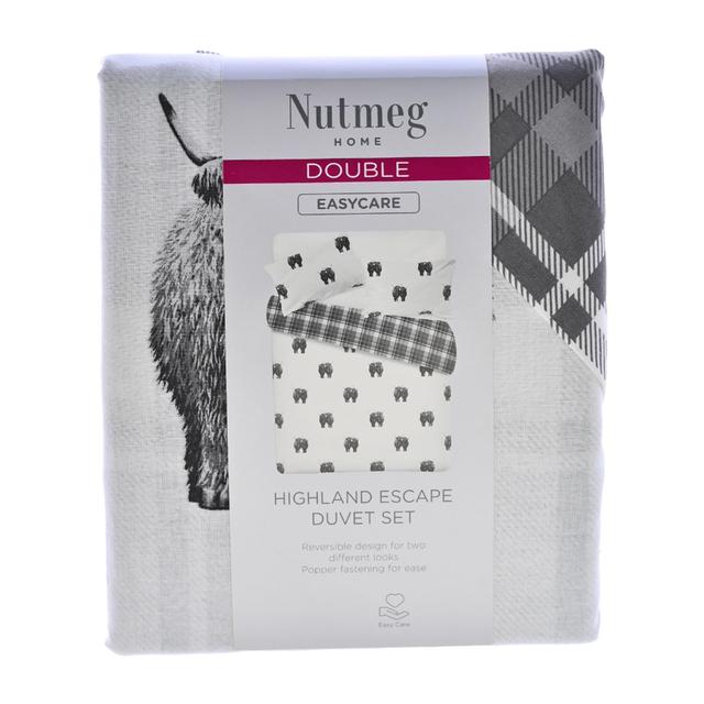 Nutmeg Home Easy Care Highland Escape Duvet Set Double 