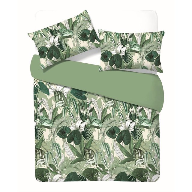 Nutmeg Home  Easy Care Tropical Leaf Duvet Set Double 