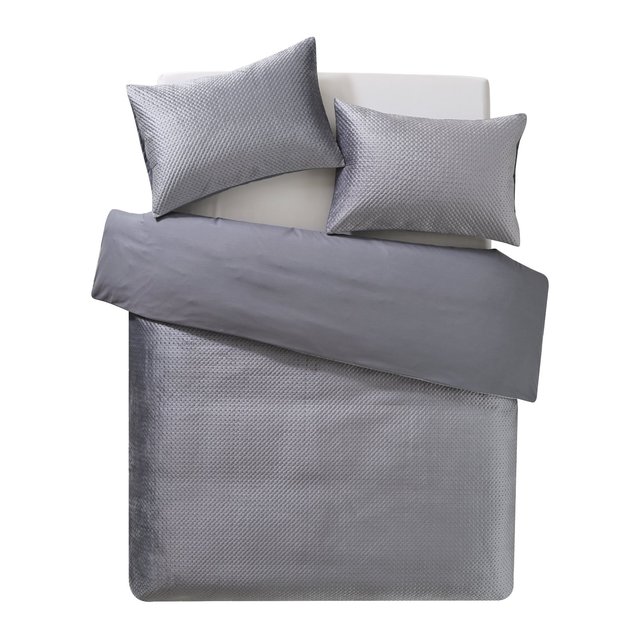 Nutmeg Home Velvet Pinsonic Duvet Set Double 