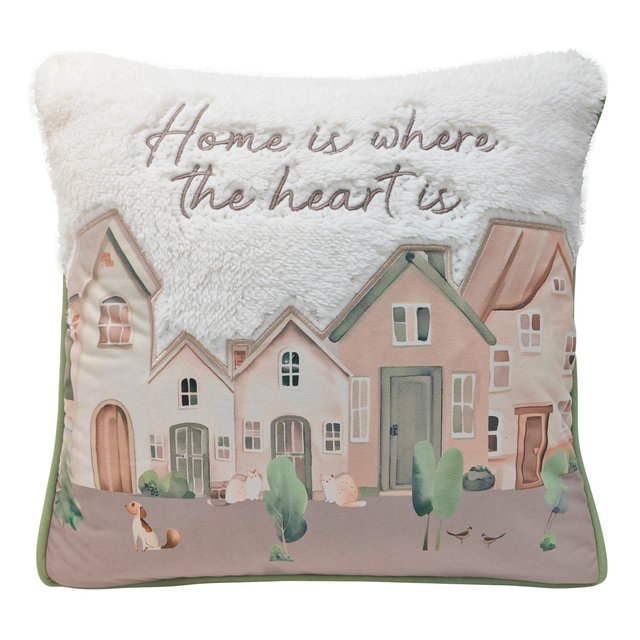 Nutmeg Home Is Where The Heart Is Cushion 