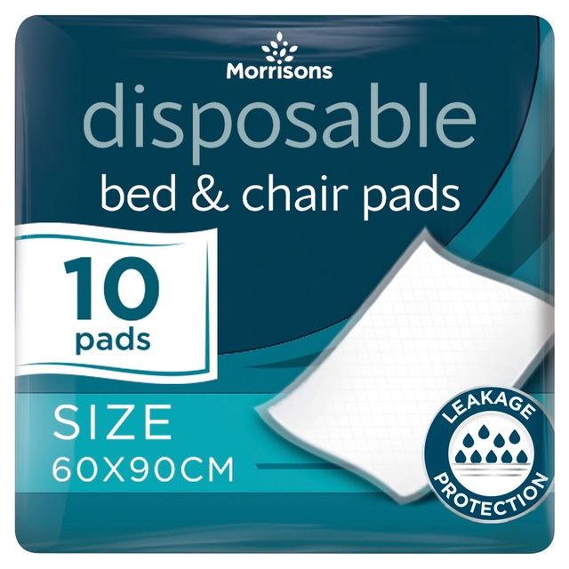 Morrisons Protective Incontinence Bed & Chair Mats 60 x 90cm  10 per pack