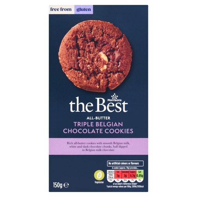 Morrisons The Best Free From Triple Chocolate Cookies  150g