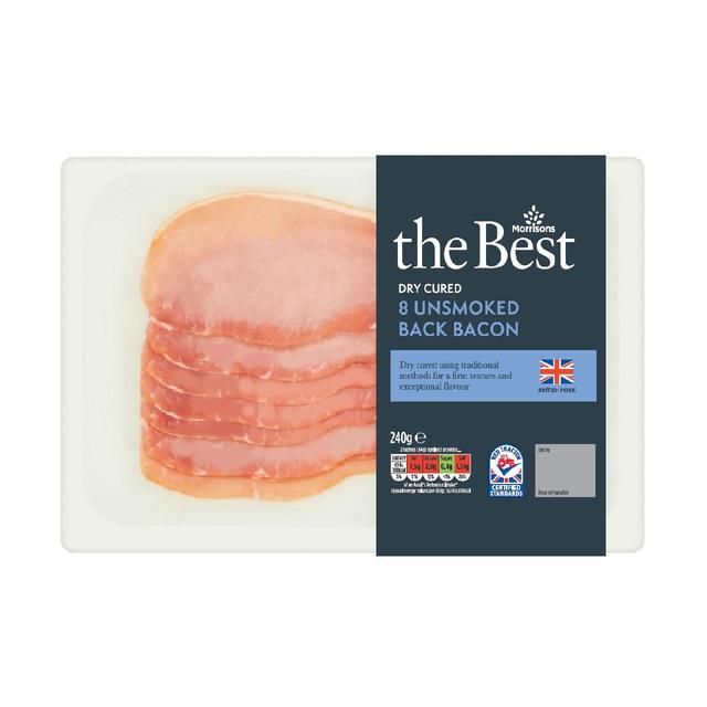 Morrisons The Best Unsmoked Back Bacon  240g