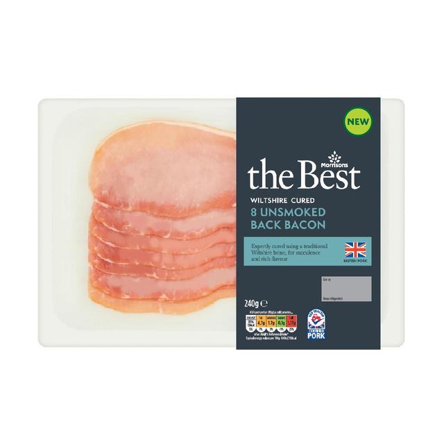 Morrisons The Best Wiltshire Cure 8 Unsmoked Back Bacon  240g