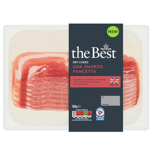 Morrisons The Best Oak Smoked Dry Cured Pancetta Thin Slice  180g