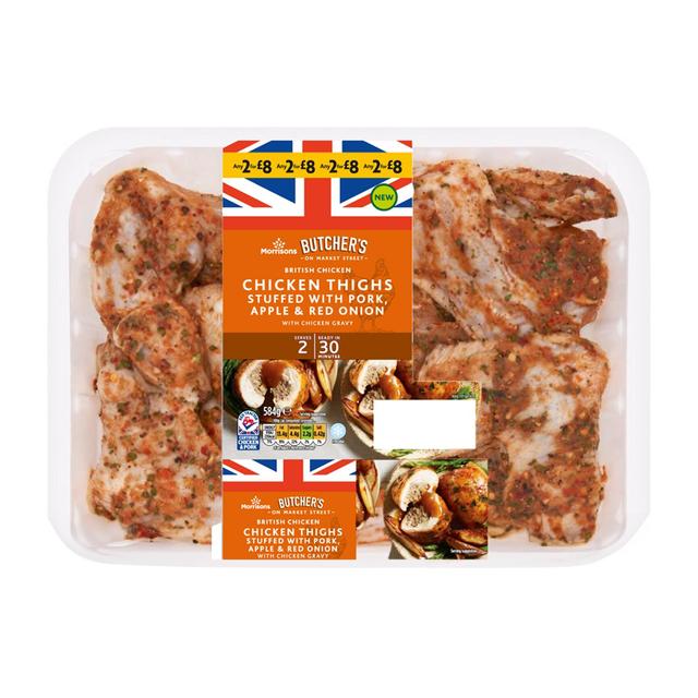 Morrisons Stuffed Chicken Thighs With Gravy  584g