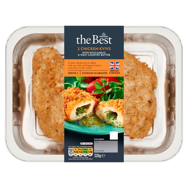 Morrisons The Best 2 Chicken Kyivs With Wild Garlic & West Country Butter 320g