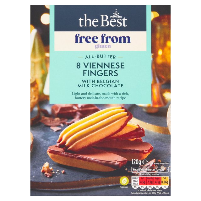 Morrisons The Best Free From All Butter 8 Viennese Fingers  120g