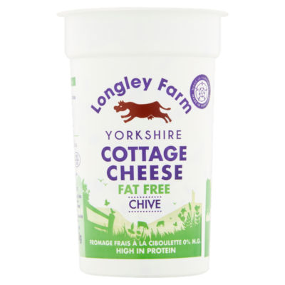 Longley Farm Virtually Fat Free Cottage Cheese Chives 250g