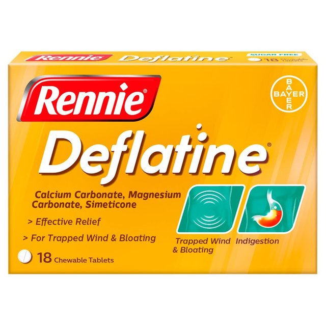 Rennie Deflatine Wind Relief Chewable Tablets 18 per pack