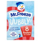 Jubbly Strawberry Ice Lollies 8 x 62ml