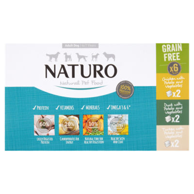 Naturo Grain Free Mixed Selection Adult Dog Food Trays