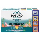 Naturo Natural Pet Food Variety Pack with Brown Rice Adult Dog 1-7 Years 6x400g