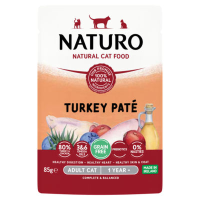 Naturo Turkey Paté Natural Cat Food Adult Cat 1 Year + 85g