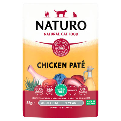 Naturo Natural Cat Food Chicken Paté Adult Cat 1 Year + 85g